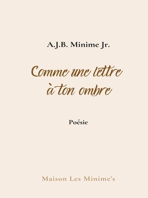 cover image of Comme une lettre à ton ombre
